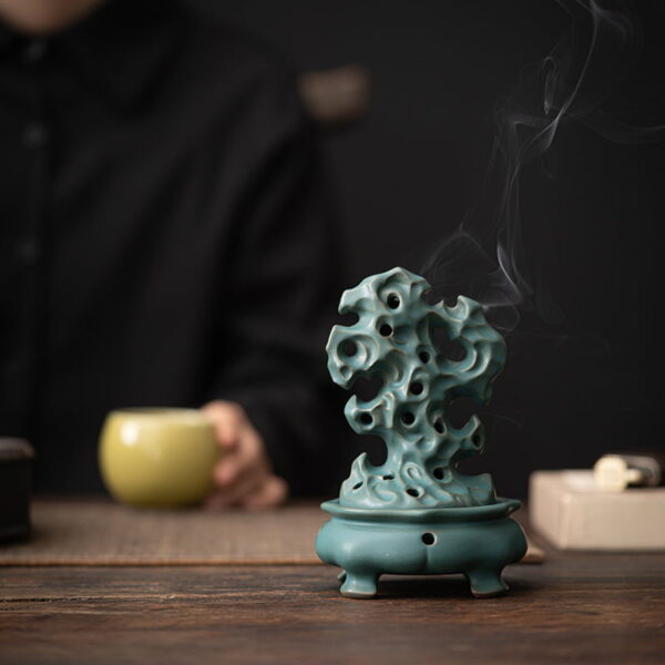 Rockery Stone Ceramic Incense Coil Holder