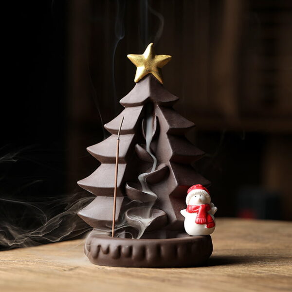 Christmas Tree Ceramic Waterfall Backflow Incense Burner