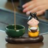 Tang Dynasty Lady Handcrafted Porcelain Censer Incense Stick Stand