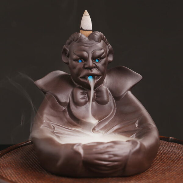 Skeleton Pumpkin Mummy Bat King Ceramic Waterfall Incense Burner