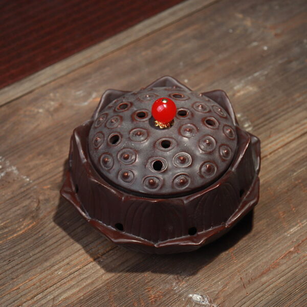 Lotus Flower Lotus Pod Ceramic Incense Coil Holder