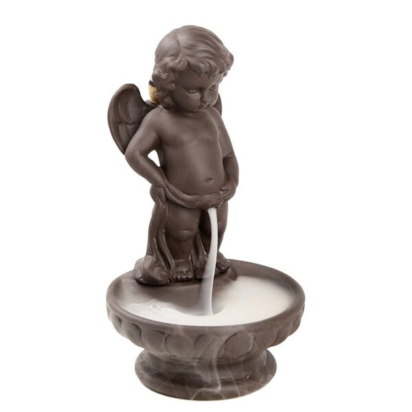 Manneken Pis Ceramic Handmade Censer Incense Cone Holder Fountain