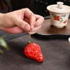Cute Strawberry Ceramic Incense Stick Holder - Image 3