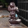 Angel Boy Ceramic Water Fall Incense Holder With LED Lamp - Image 5