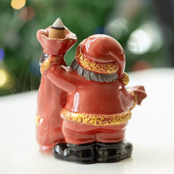 Christmas Santa Claus  Waterfall Backflow Ceramic Incense Burner