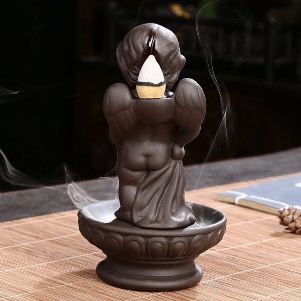 Manneken Pis Ceramic Handmade Censer Incense Cone Holder Fountain