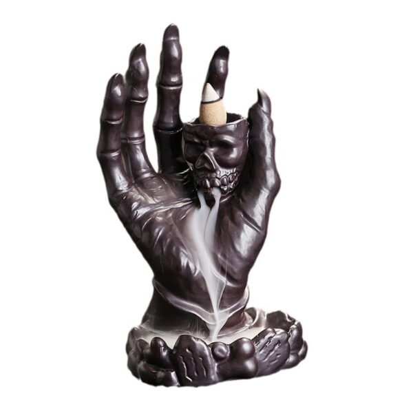 Halloween Ghost Hand Skull Head Incense Fountain Smoke Waterfall