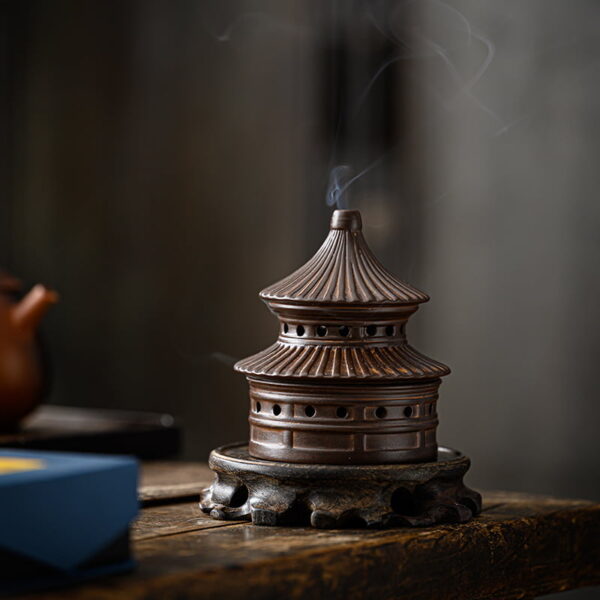 Retro Temple of Heaven Ceramic Coil Incense Holder