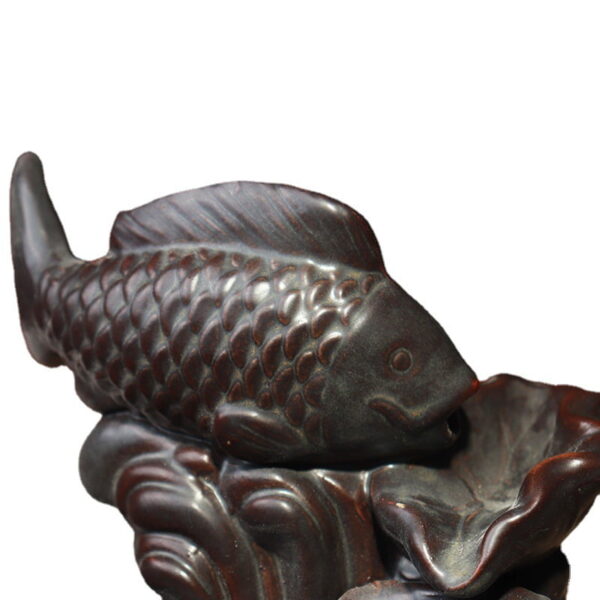 Fish Lotus Waterfall Backflow Incense Burner