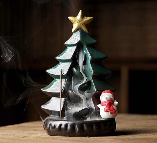 Christmas Tree Ceramic Waterfall Backflow Incense Burner