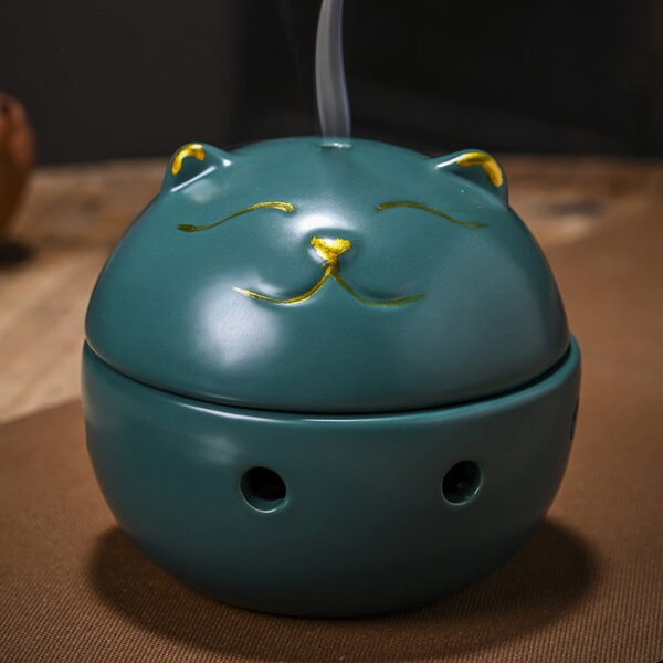 Round Cute Cat Round Cute Cat Incense Coil HolderIncense Coil Holder