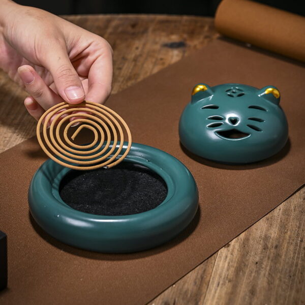 Smiling Cat Ceramic Handcrafted Incense Burner