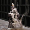 Halloween Skull Mountain Ceramic Incense Fountain Burner