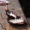 Two Lotus Leaves Incense Fountain Smoke Waterfall