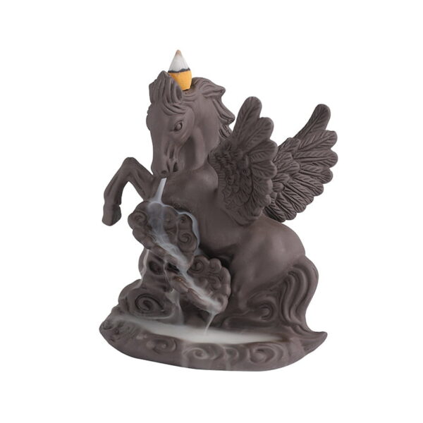 Horse With Wings Ceramic Incense Backflow Cone Holder Horse With Wings Ceramic Incense Backflow Cone Holder