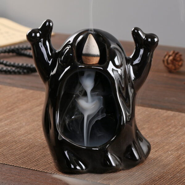 Halloween Ghost Witch Ceramic Incense Burner Waterfall