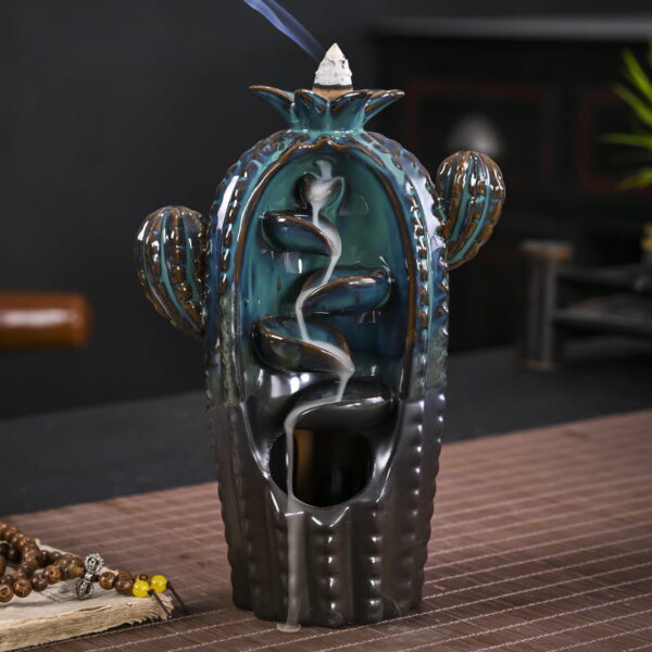 Cactus Backflow Incense Burner Waterfall Cactus Backflow Incense Burner Waterfall