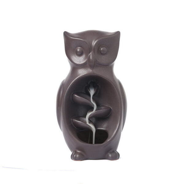 Standing Owl Ceramic Incense Holder Backflow Incense Burner