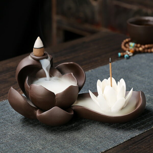 Vivid Lotus Petal Waterfall Incense Burner Incense Stick Holder Vivid Lotus Petal Waterfall Incense Burner Incense Stick Holder