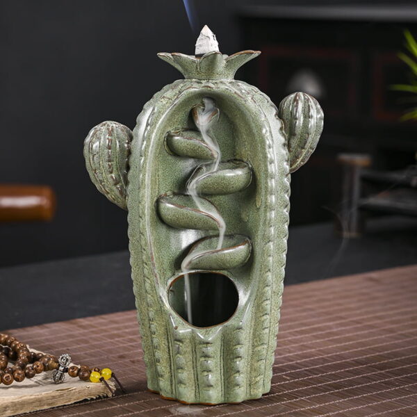 Cactus Backflow Incense Burner Waterfall Cactus Backflow Incense Burner Waterfall