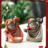 Christmas Santa Claus Waterfall Backflow Ceramic Incense Burner