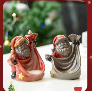 Christmas Santa Claus Waterfall Backflow Ceramic Incense Burner Christmas Santa Claus Waterfall Backflow Ceramic Incense Burner