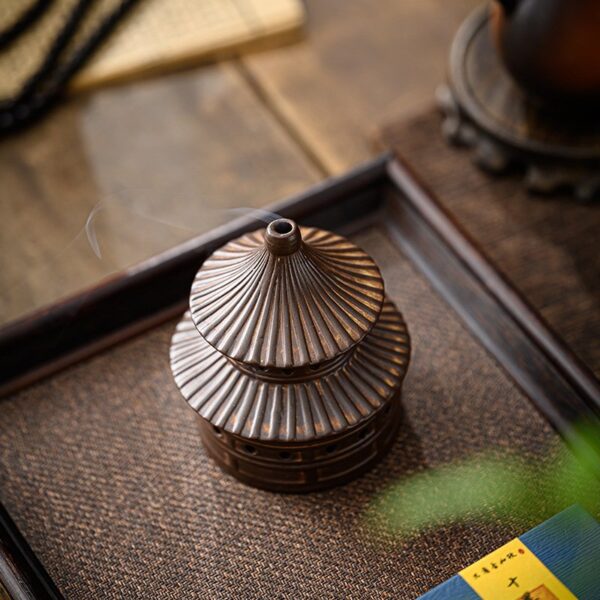 Retro Temple of Heaven Ceramic Coil Incense Holder