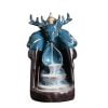 Elk Petal Blue Ceramic Incense Waterfall Backflow Incense Burner