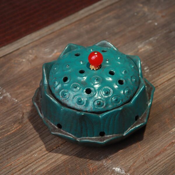 Lotus Flower Lotus Pod Ceramic Incense Coil Holder