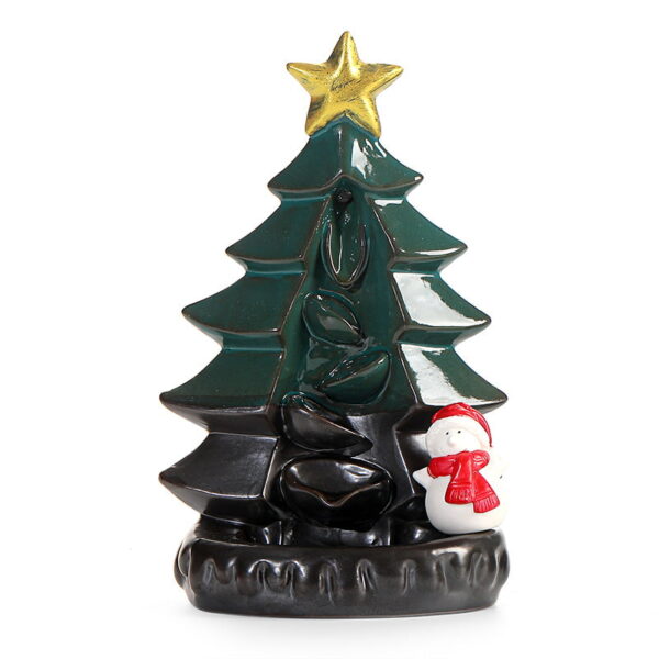 Christmas Tree Ceramic Waterfall Backflow Incense Burner
