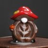 Halloween Mushroom Elf Ceramic Waterfall Backflow Incense Burner