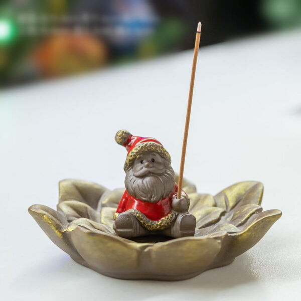Christmas Santa Claus Snowman Ceramic Incense Stick Burner