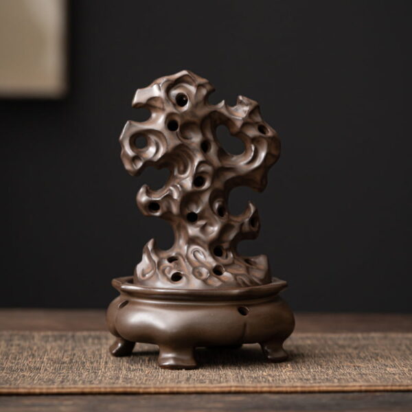 Rockery Stone Ceramic Incense Coil Holder