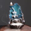 Lotus Leaf Blue Ceramic Waterfall Incense Holder Lotus Leaf Blue Ceramic Waterfall Incense Holder
