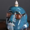 Cool Man With Glasses Ceramic Incense Fountain Smoke Waterfall - Image 3