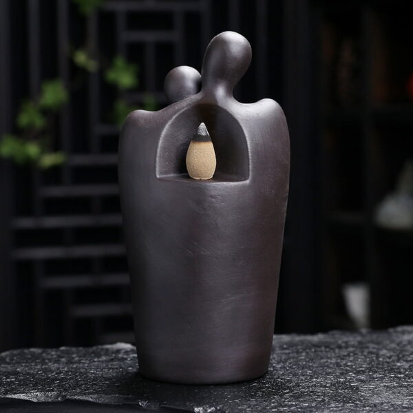 Beloved Couple Ceramic Incense Holder Backflow Incense Burner