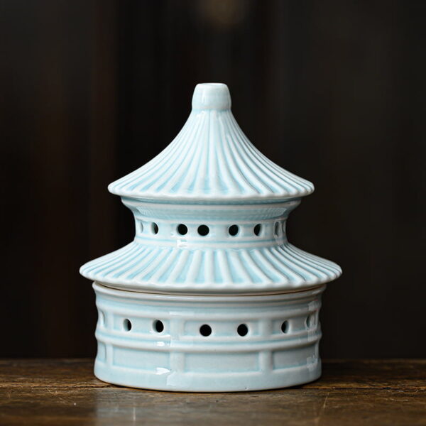 Retro Temple of Heaven Ceramic Coil Incense Holder Retro Temple of Heaven Ceramic Coil Incense Holder