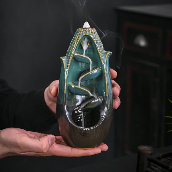 Corn Ceramic Backflow Incense Holder Waterfall