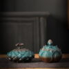 Green Lotus Flower Ceramic Coil Incense Burner