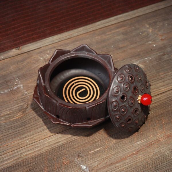 Lotus Flower Lotus Pod Ceramic Incense Coil Holder