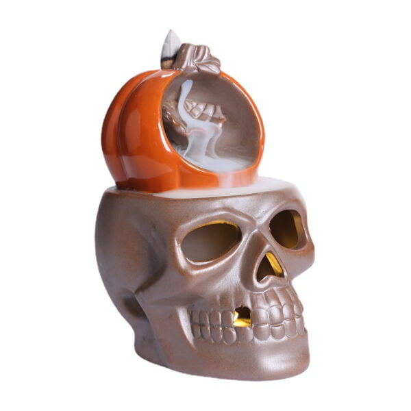 O1CN01q1NSvy1Bs2n7OpevP_!!0-0-cib Halloween Pumpkin Skull Ceramic Back Flow Incense Burner with LED Light