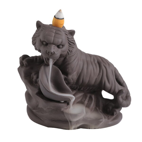 Tiger Ceramic Backflow Incense Holder Waterfall