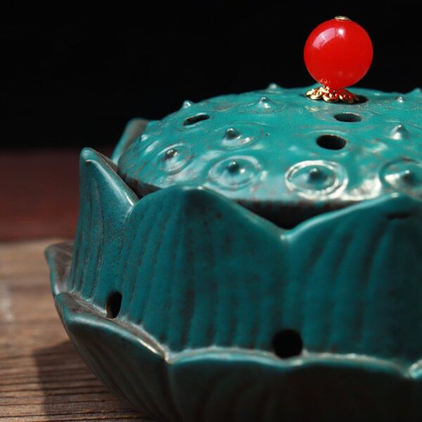Lotus Flower Lotus Pod Ceramic Incense Coil Holder