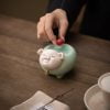 Smiling Pig Ceramic Incense Stick Holder - Image 3