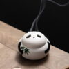 Panda Black White Ceramic Coil Incense Holder
