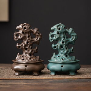 Rockery Stone Ceramic Incense Coil Holder Rockery Stone Ceramic Incense Coil Holder