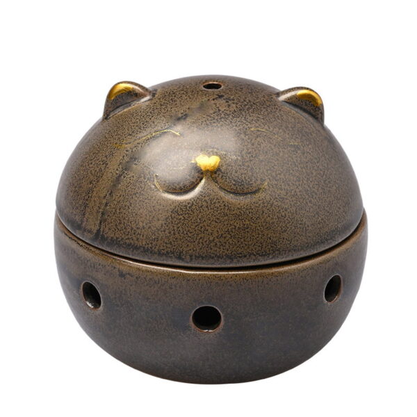 Round Cute Cat Incense Coil Holder