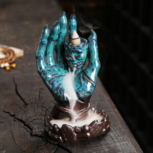 Halloween Ghost Hand Skull Head Incense Fountain Smoke Waterfall