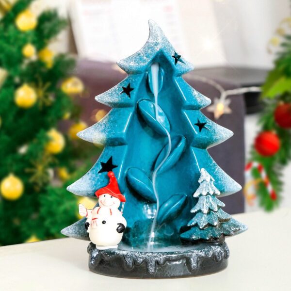 Fairy Christmas Tree Ceramic Incense Fountain Smoke Waterfall