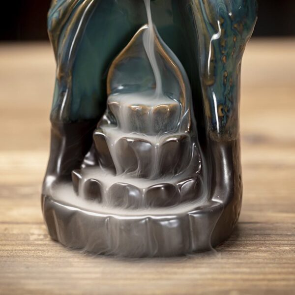 Christmas Elk Ceramic Waterfall Incense Burner Holder